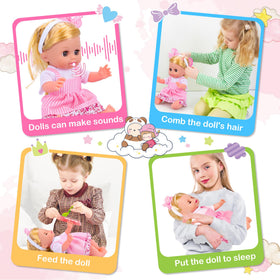 PROOU Doll diaper and utensils for realistic caregiving role-play