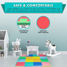 ProSource play mat surface is water-resistant for quick cleanup after spills.
