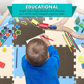 ProSource Baby Play Mat border pieces outline a finished play space.