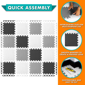 ProSource mat is water-resistant and quick to wipe clean after spills