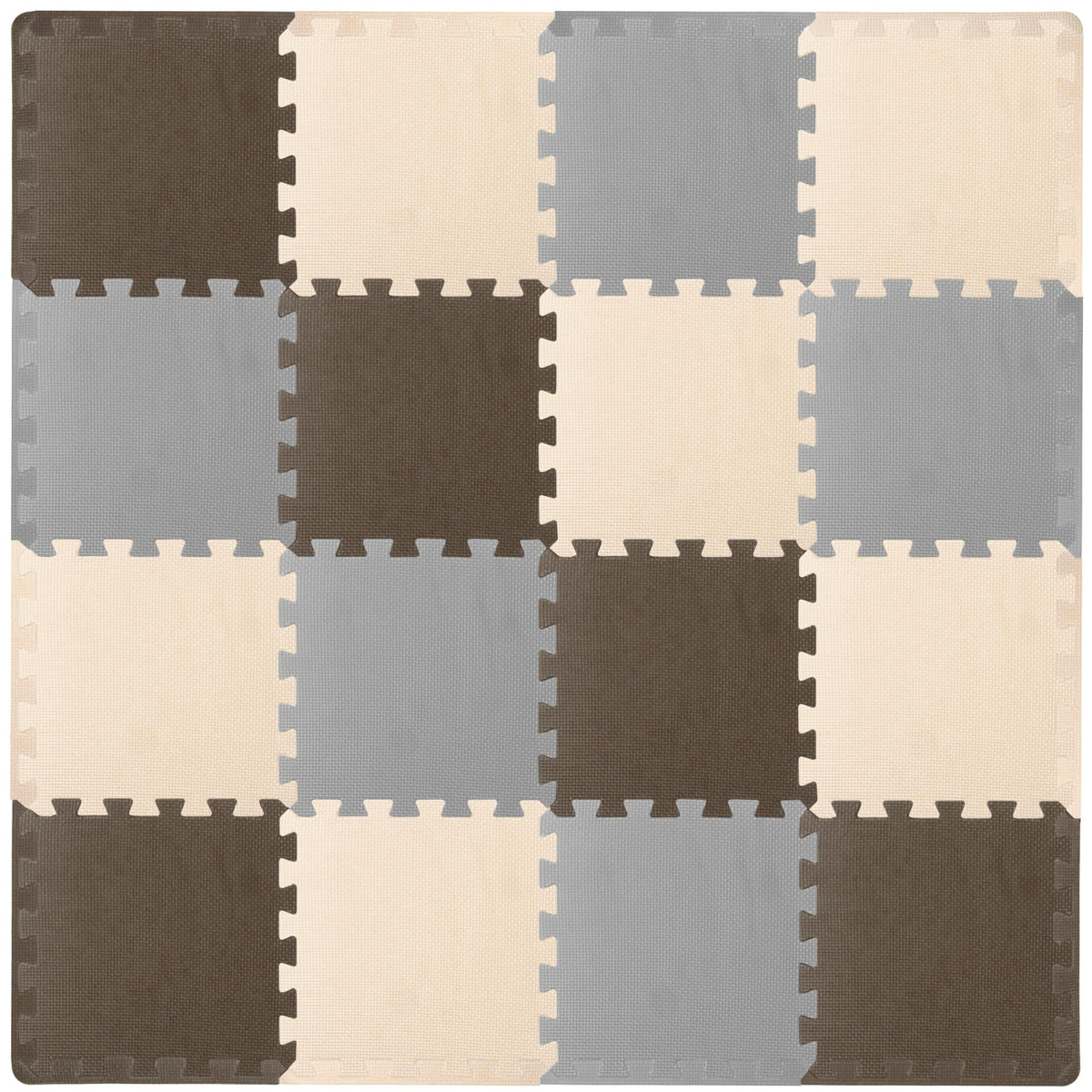 ProSource Baby Play Mat with interlocking tiles showing a soft, cushioned surface for safe crawling.