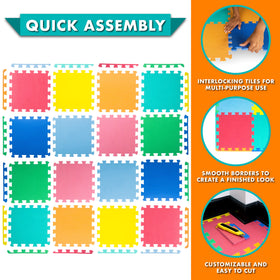 ProSource mat colors encourage sensory exploration during playtime.