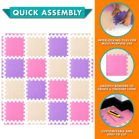 ProSource Baby Play Mat non-toxic EVA foam for safe floor play.