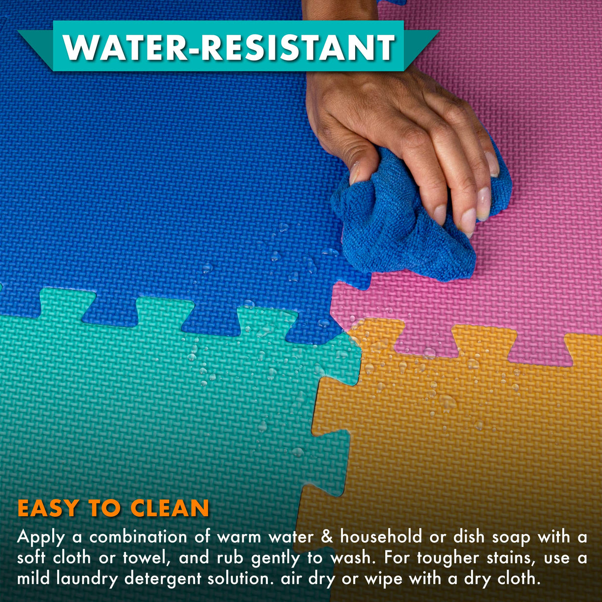 ProSource puzzle foam offers non-toxic cushioning for toddlers during play.