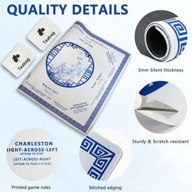 PRRPRR Mahjong Mat waterproof surface protects desks from spills.