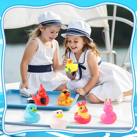 Prudiut bath toy ducks for bath time fun and learning colors.