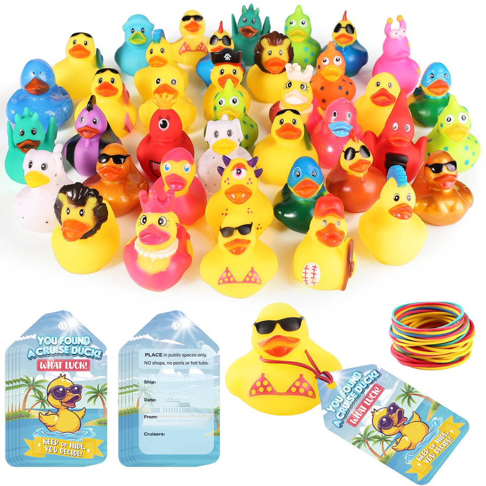 Prudiut cruise duck kit collection, ideal for group play aboard ships.