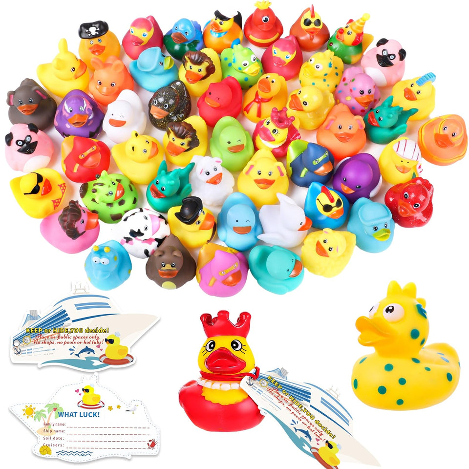 Prudiut cruise ducks kit collection featuring varied ducks for group hide-and-seek on cruises.