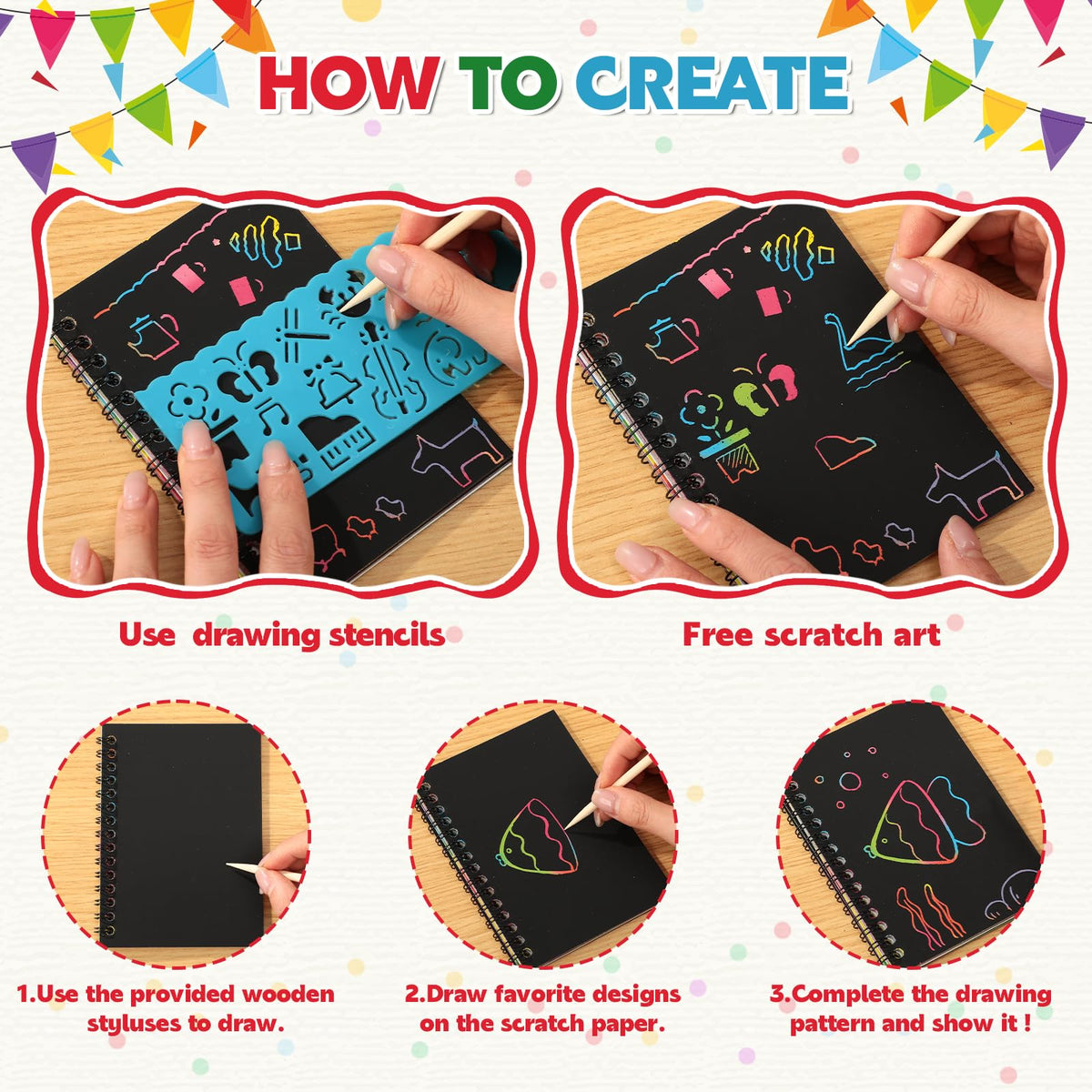 Prudiut drawing stencils help kids plan designs and stay focused.