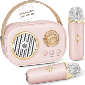 PRUNUS C20 mini karaoke machine front view showing compact portable design for on-the-go fun