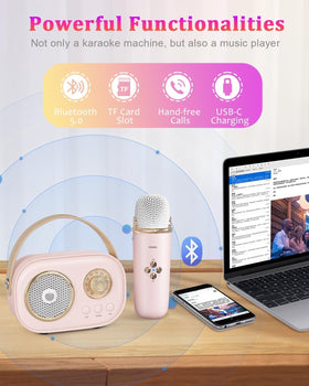 PRUNUS C20 includes wireless microphones for dynamic duets and kids' performances