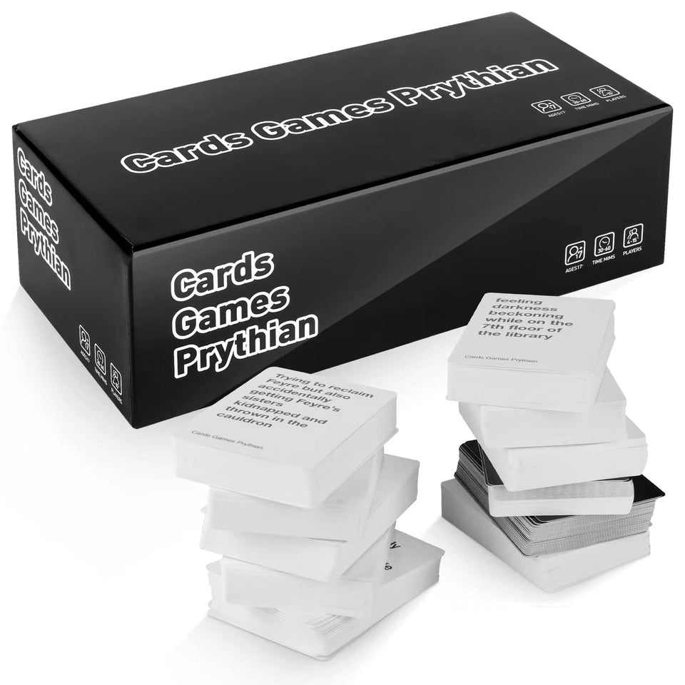 Prythian Cards Game box and cards for a thrilling fantasy party night.