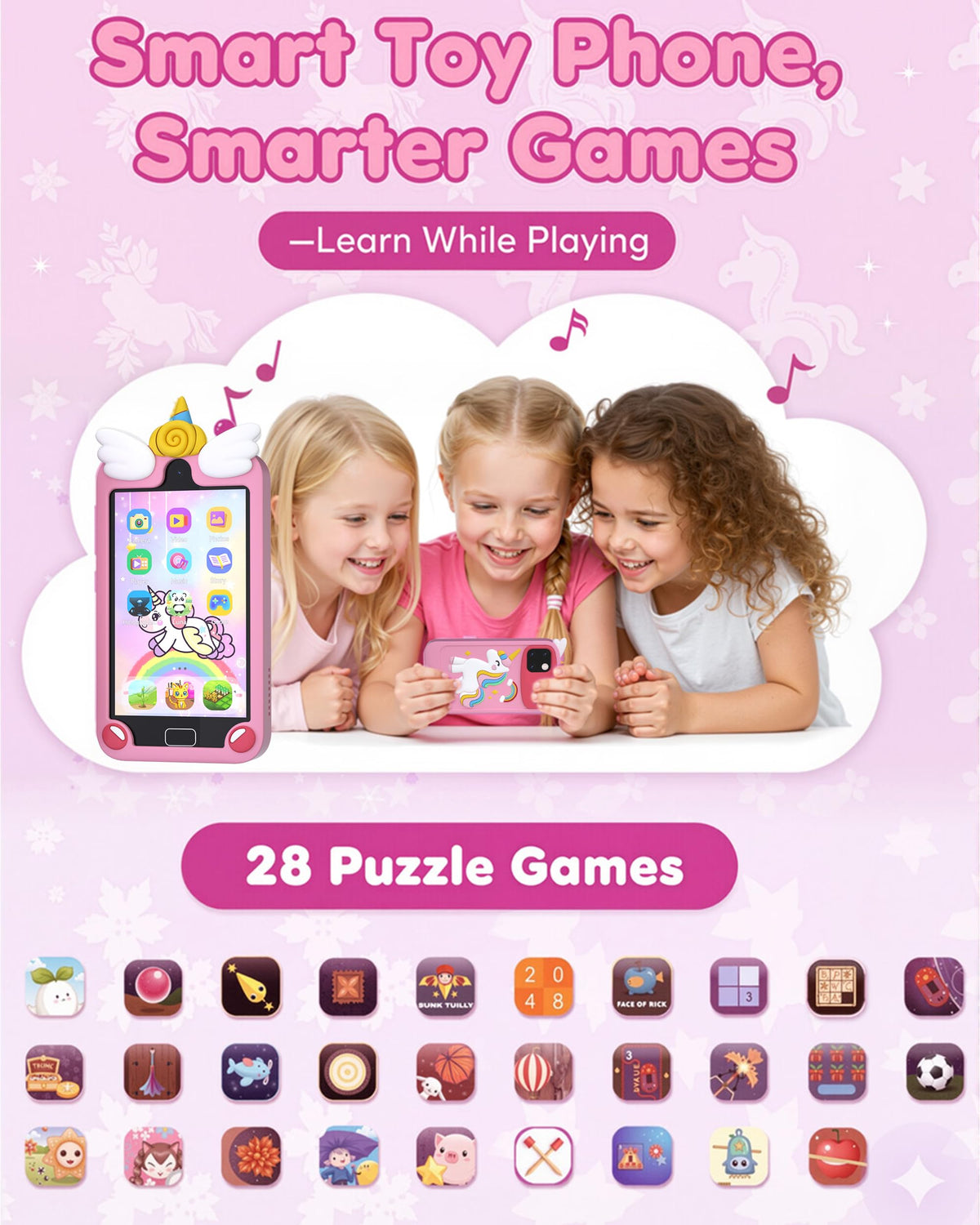 Psalms & Pals drop-proof silicone case protects during busy playtime.