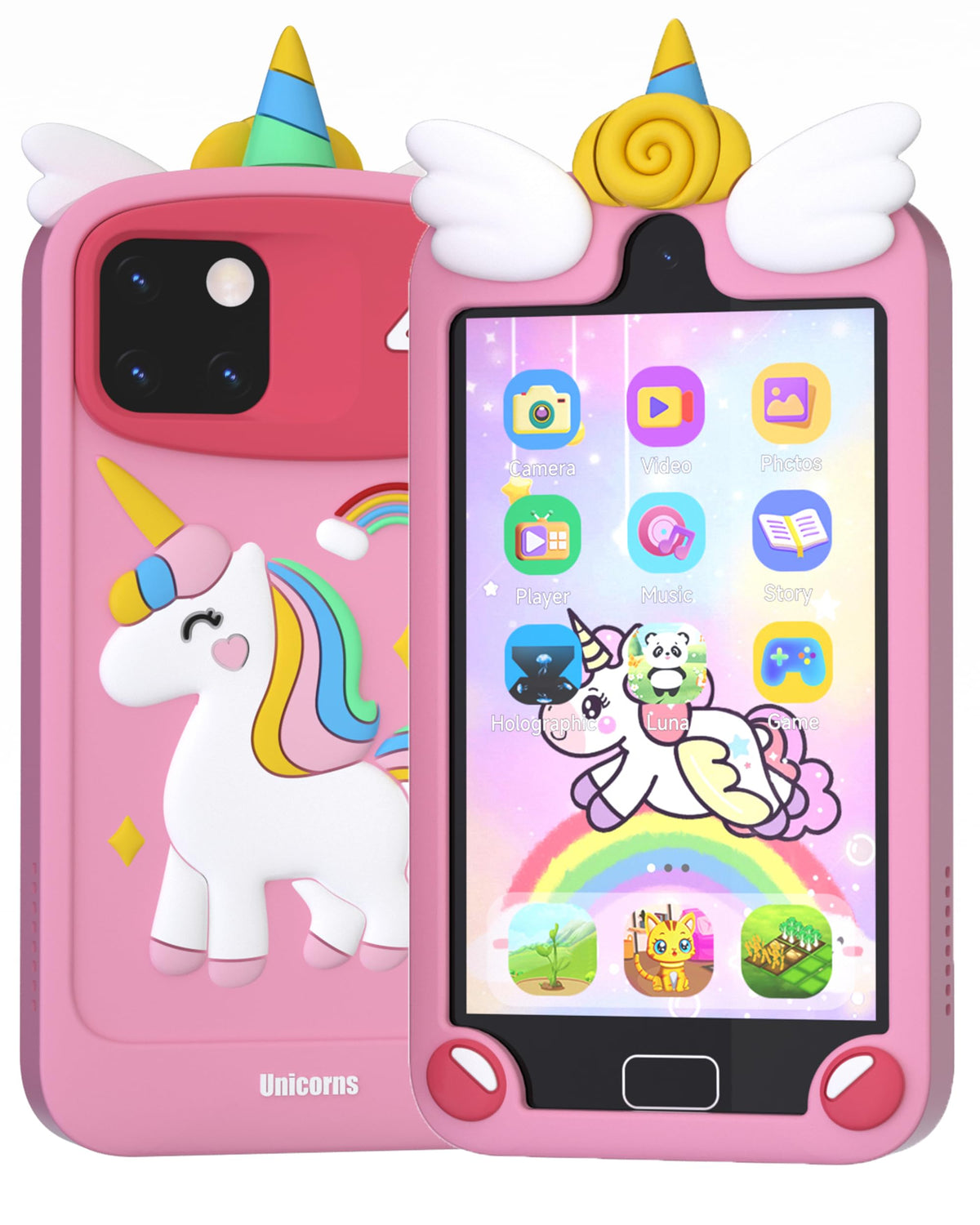 Psalms & Pals kids smart phone with 32GB card for offline learning on the go.