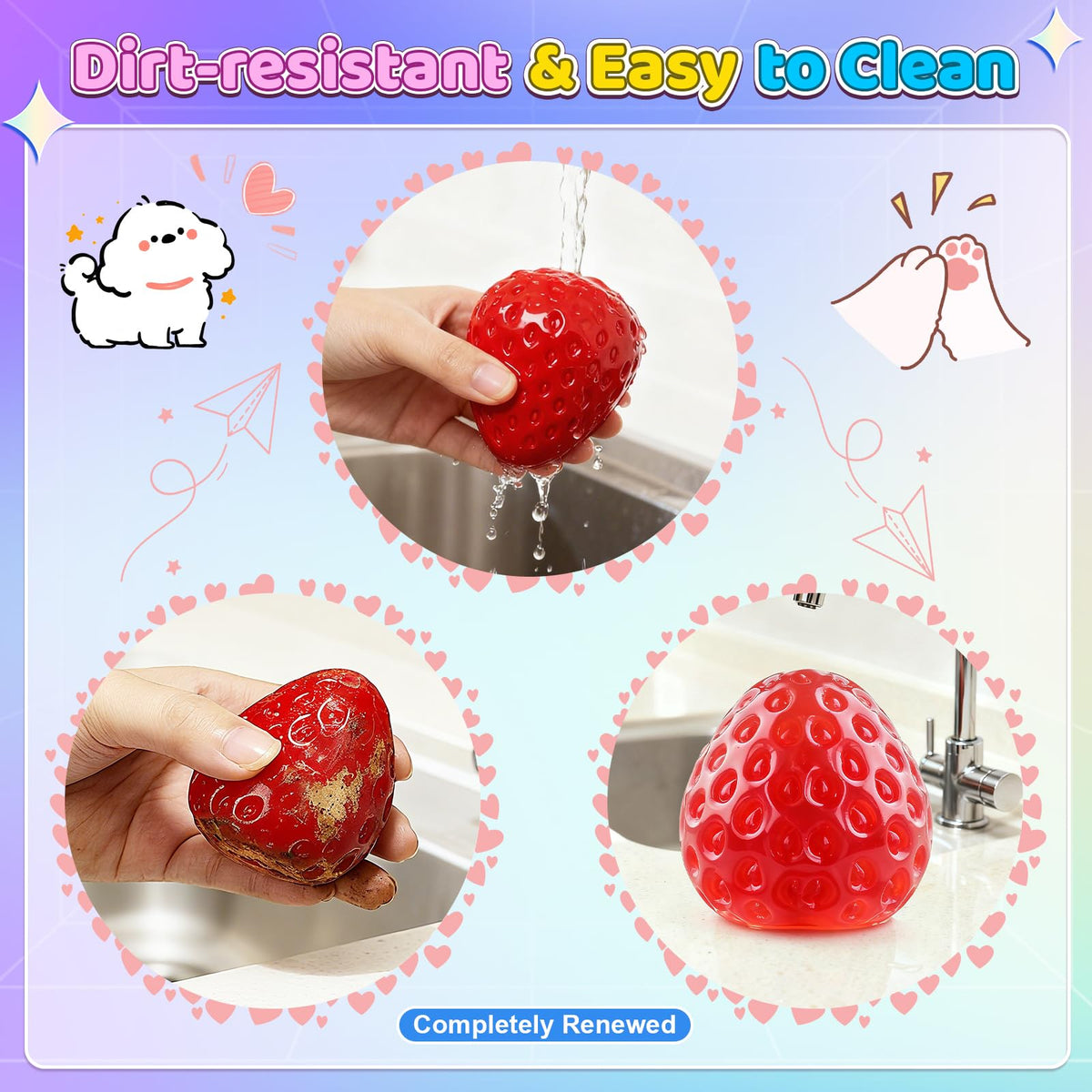 PSBMAC dumpling squishy compact for pocket stress relief.