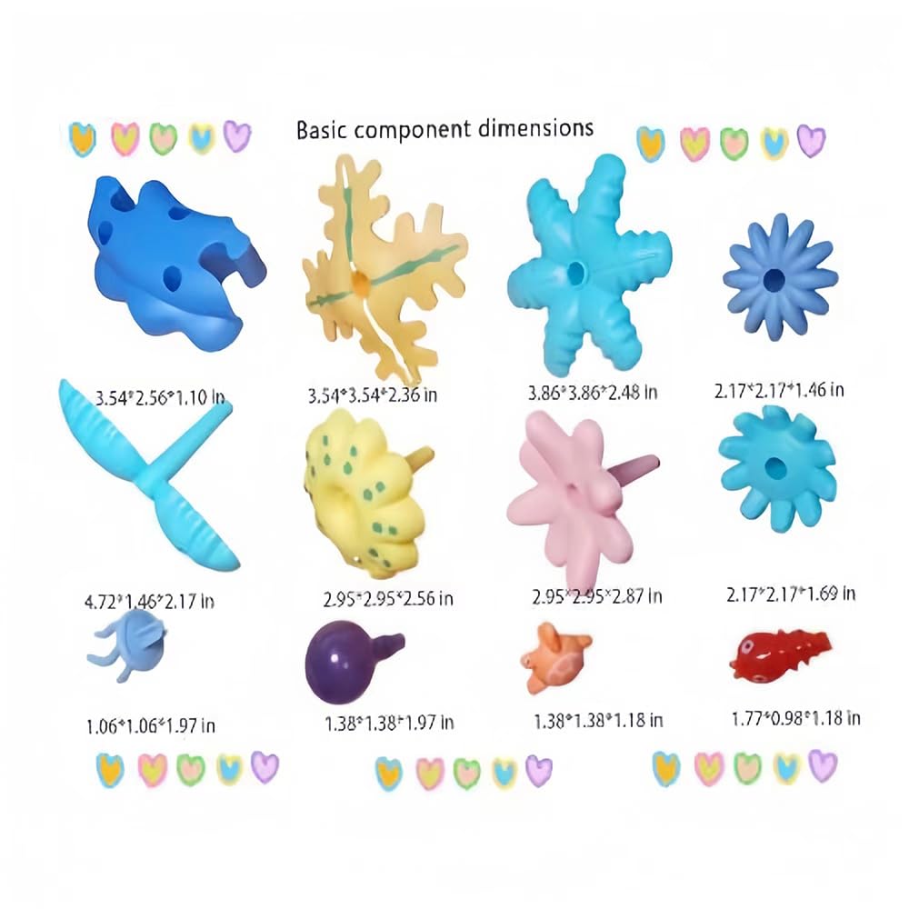 PSDVAYI 76-piece coral garden set enabling diverse reef-building activities.
