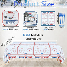 PTECDROTS hockey dinner plates provide sturdy surfaces for kid-friendly meals.