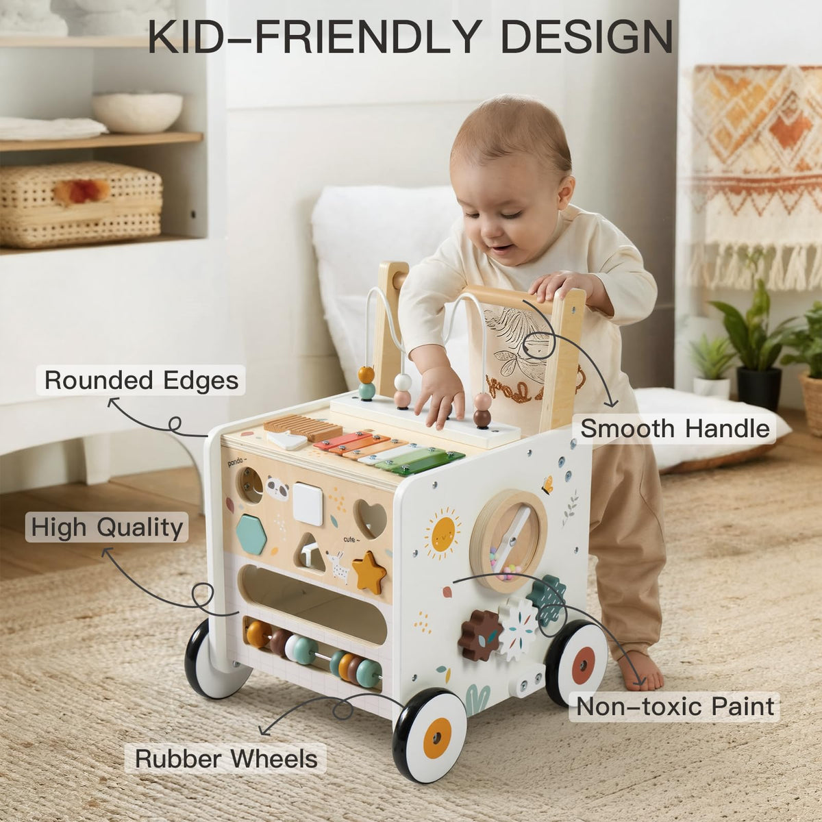 PTINFLUENCE adjustable speed control showcased on the push walker.