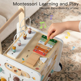 PTINFLUENCE eco-friendly wood finish and rounded edges for safe toddler play.