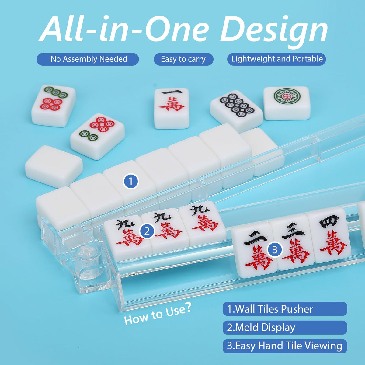 PTYTIFY mahjong pushers for racks enable easy wall formation during fast-paced sessions
