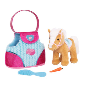 Pucci Pups Heart & Stripes Pony blue saddle detail for colorful pretend riding