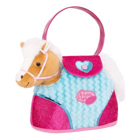 Pucci Pups Heart & Stripes Pony plush horse for cuddles and pretend play