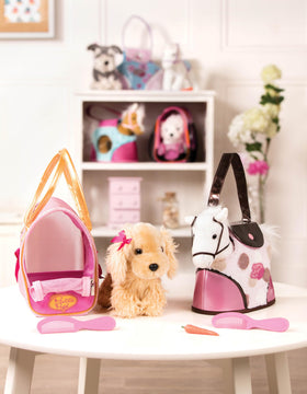 Pucci Pups plush in a cozy snuggle pose for kids.