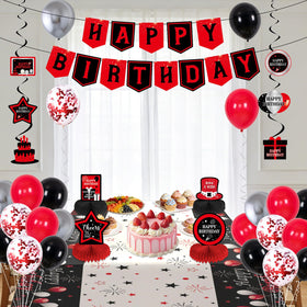 Puchod birthday table cloth and backdrop for cohesive decor