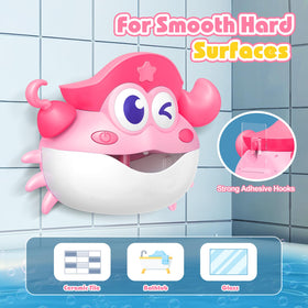 Puidapo adhesive mount secures the toy on tub tiles for mess-free play.