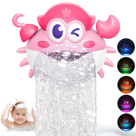 Puidapo bubble machine with LED bath show lighting up colorful bubbles in bath time