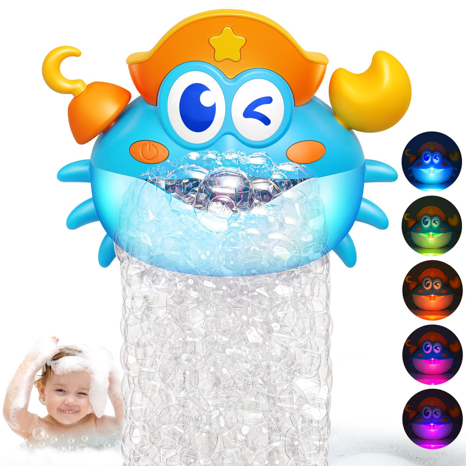 Puidapo light-up bubble machine bath toy glowing during bath-time play
