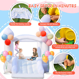 Puligoth bounce house safety mesh walls guarding active climbers