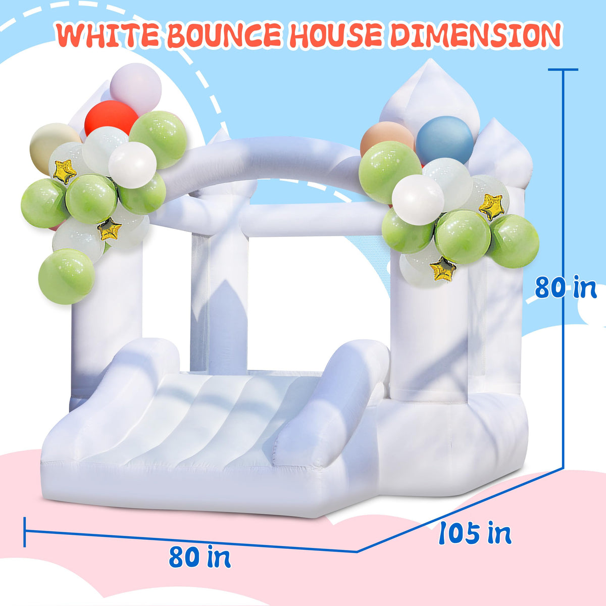 Puligoth inflatable setup with 370W blower for rapid inflation
