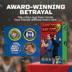 Award badge highlighting Good Cop Bad Cop's acclaim