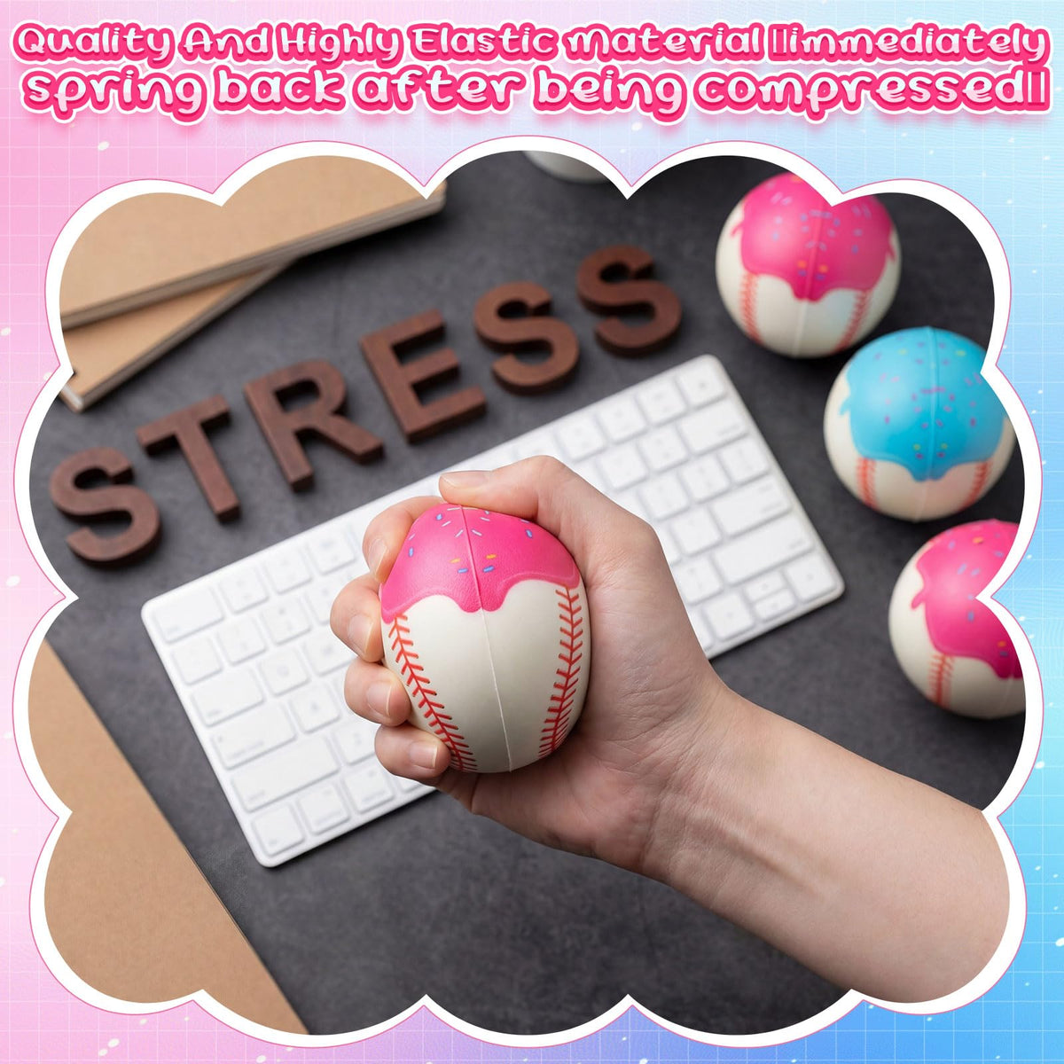 PullCrease stress ball packaging for group gifting or events