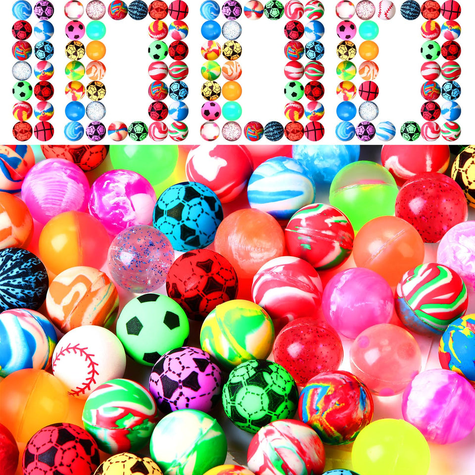 PullCrease bouncy balls 1 inch mixed colors for party favors and play.