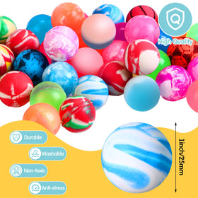 PullCrease bouncy balls closeup rubber texture for durable play.