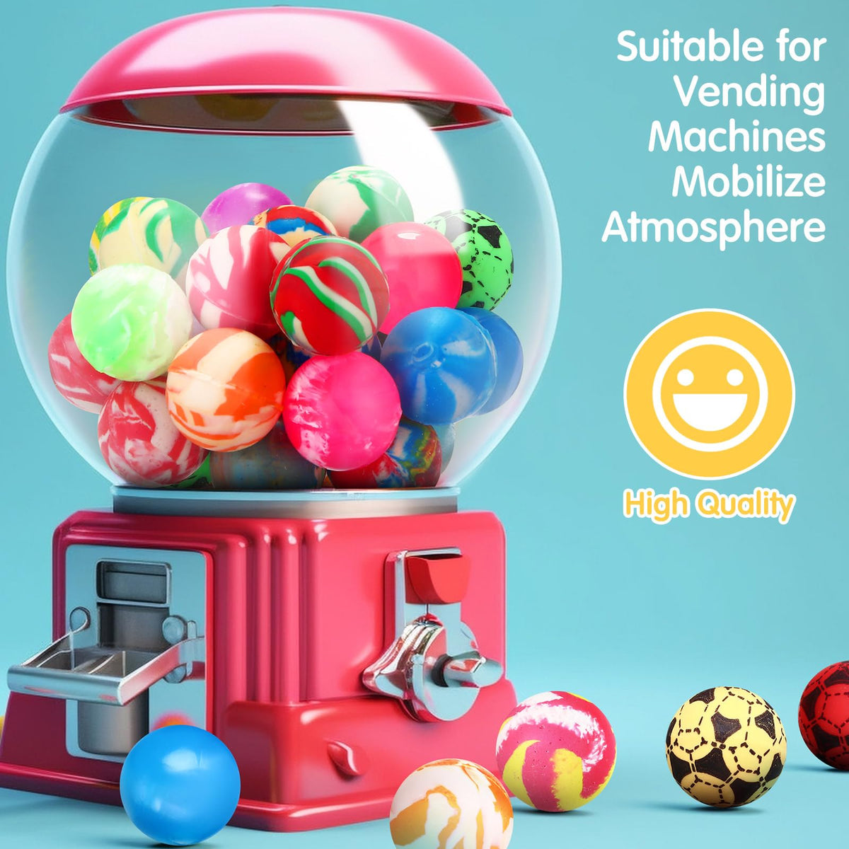 PullCrease colorful bouncy balls ideal party favors and rewards.