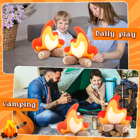 PullCrease campfire plush size nine-by-eleven inches fits sofas and beds.