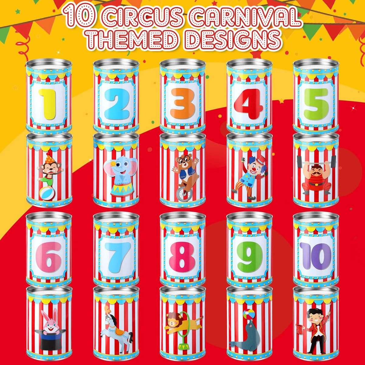 The 4x2 inch cans provide a kid-friendly target for safe play.