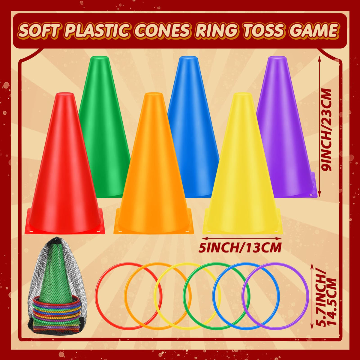 PullCrease carnival cans with bold stripes for fast target knocking.