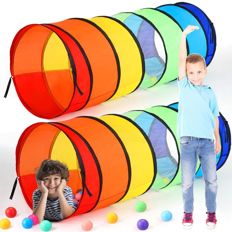 PullCrease giant 27-6inch play tunnel opening for spacious crawling fun