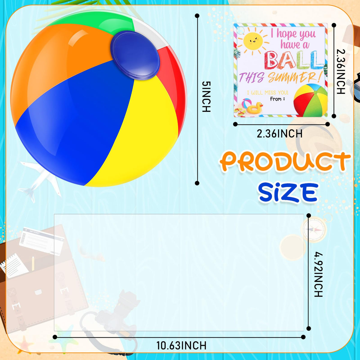 PullCrease gift card reads I hope you have a ball this summer for a cheerful send-off.