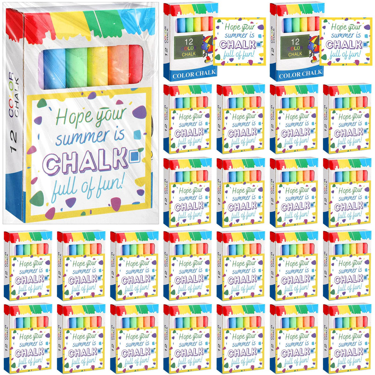 PullCrease sidewalk chalk 24-box set for outdoor creativity and classroom fun