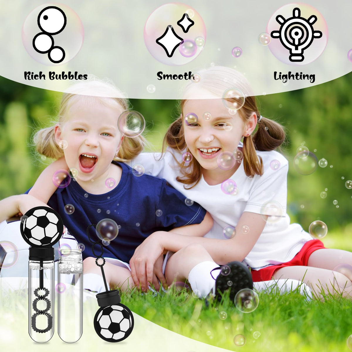 PullCrease soccer-themed wands brighten indoor and outdoor celebrations