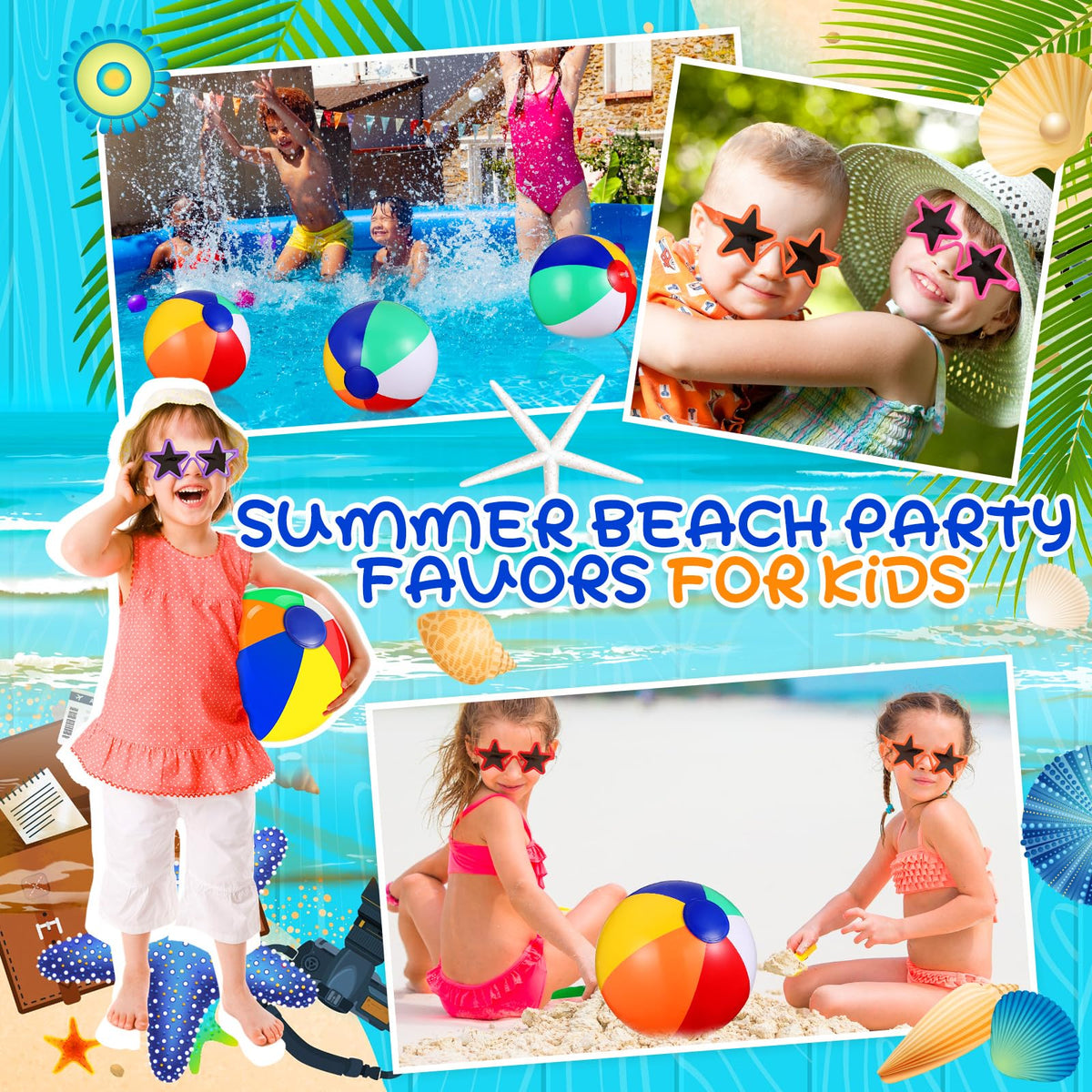 PullCrease versatile party favors for summer pool and beach events.