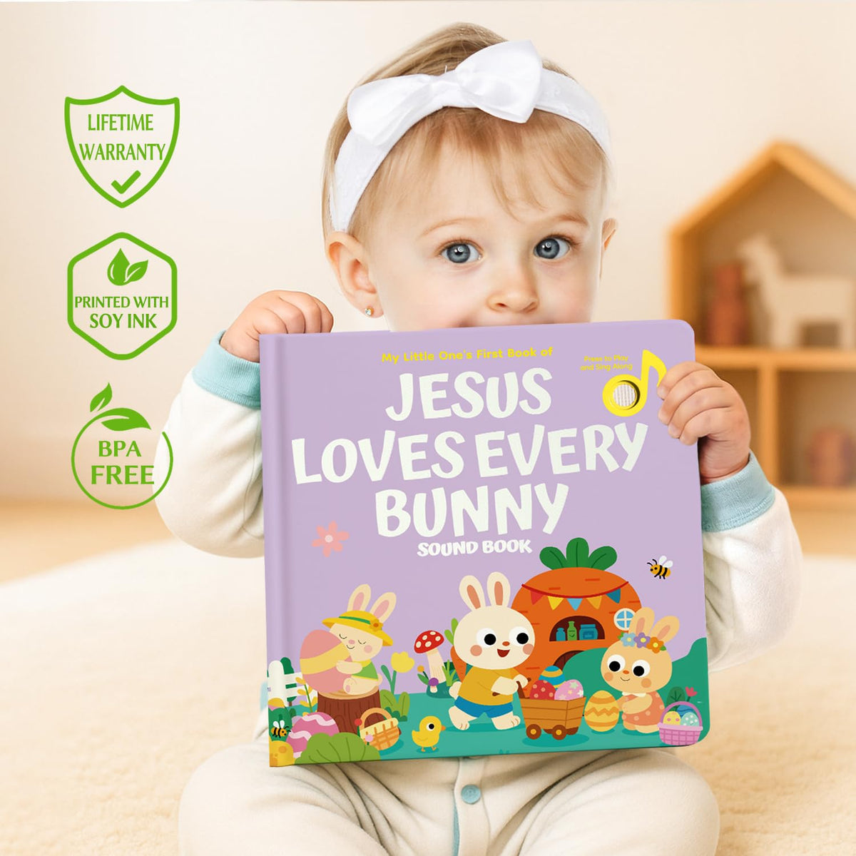 Pumiboo gift-ready christening toy ideal for christening or baby showers.