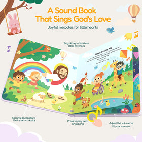 Pumiboo inside-pages Bible story view highlights gentle storytelling and song.
