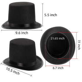 Pumtus kid-friendly black felt top hat worn during dress-up and pretend play sessions.