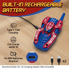 Punieayi Spider video walkie talkie compact design fits small hands.
